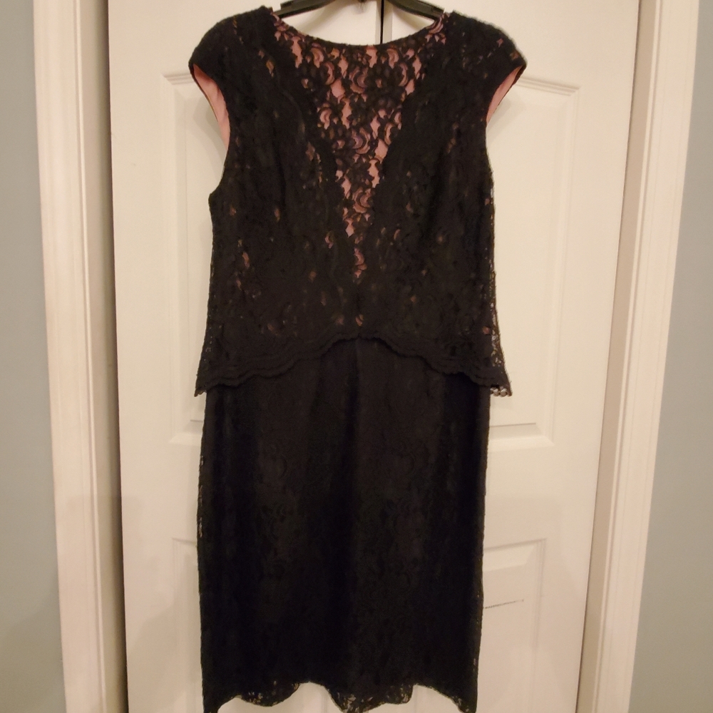 Lauren Ralph Lauren Sleeveless Black Lace  Dress